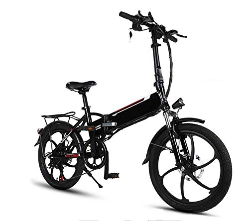 Bici elettriches : TX Bici elettrica Pieghevole Mini Dimensioni Interruttore per 48V Batteria al Litio da 20 Pollici in Lega di Alluminio da 20 kg, Ingresso di Carica USB, Una Ruota di 20 Pollici in Lega di magnesio