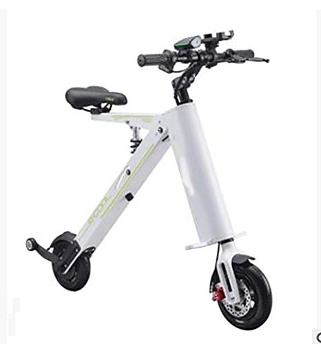 Bici elettriches : TX Bici elettrica Pieghevole Portatile 2 Ruote da 18 Pollici 36V 14, 5 kg, Supporto Ricarica USB, White