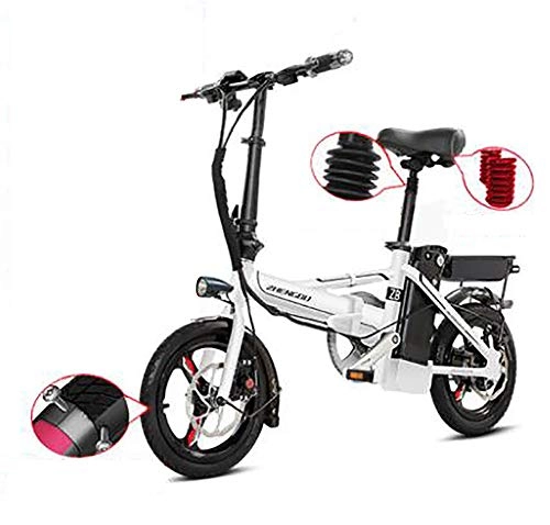 Bici elettriches : TX Bicicletta elettrica Pieghevole Piccolo motorino Lega di Alluminio con contatore Intelligente, Telefono Ricaricabile, 120-150km