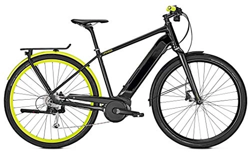 Bici elettriches : Univega, Geo Light B, bicicletta elettrica da uomo, 28 pollici, 9 G, 19, nero magico opaco RH 48 / M Bosch 500 Wh.