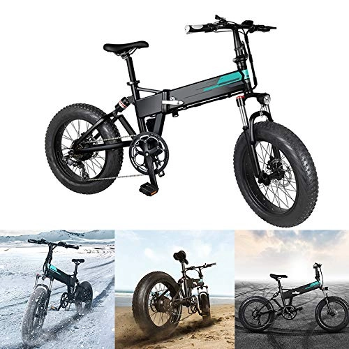 Bici elettriches : Valigrate Electric Mountain Bike 20x4 inch Auminum Electric Folding Bikes Fat Tire, Level 3 Speed Regulation, 36V 12.5Ah Large Cpacity Battery Electric Foldable Bicycle