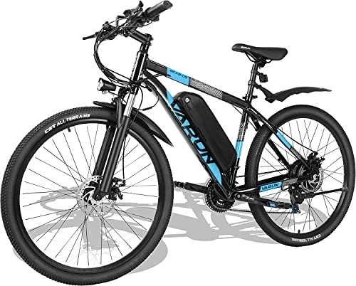 Bici elettriches : VARUN Bicicletta elettrica da 27, 5 pollici, da uomo e donna, in lega di alluminio, con batteria agli ioni di litio da 250 W, 48 V 12, 5 Ah