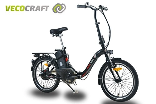 Bici elettriches : VECO Craft Nemesis, Bicicletta elettrica, Bicicletta pieghevole, e della bici pieghevole, Ebike, 36 V 250 W, 20 pollici, colore: nero