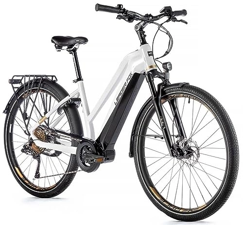 Bici elettriches : Velo Elettrico-VAE VTC 28 Leader Fox Lucas 2023 Donna Grigio Opaco 9V Motore Centrale BAFANG M420 36V 80Nm Batteria 20Ah (20'' - H52cm - Taglia L - per adulti da 178cm a 185cm)