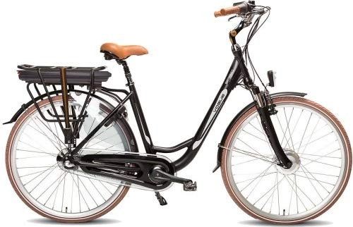 Bici elettriches : Vogue Basic - Bicicletta elettrica da città, 28", 49 cm, donna 7G, colore: Nero / Marrone opaco