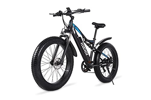 Bici elettriches : VOZCVOX Bicicletta elettrica, 26" Elettriche Mountain Bike, batteria al litio rimovibile da 48V 17Ah, Shimano Cambio a 21 velocità Ebike