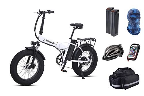 Bici elettriches : VOZCVOX Bicicletta Elettrica Pieghevole 20', Unisex Adulto, Con Sedile Posteriore