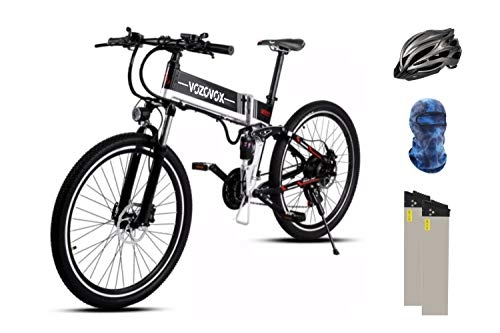 Bici elettriches : VOZCVOX Bicicletta Elettrica Pieghevole, Motore 350W, Batteria Ion Litio, Freni a Disco Idraulici, Unisex Adulto