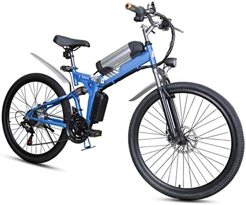 Bici elettriches : WANGCAI Elettrico Mountain Bike, Pieghevole Bicicletta elettrica, Pieghevole con Meter LCD Intelligente Sedile Regolabile Telaio in Lega di Alluminio for Adulti
