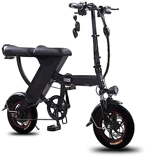Bici elettriches : WANGCAI Mini Bici elettrica, Facile Folding And Carry Design a Due Ruote Mini Pedal Electric Car Leggero e Alluminio Folding Bike con i Pedali, 45 km