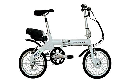 Bici elettriches : WAYEL Bicicletta elettrica Pieghevole E-Bit S 9, 6 ah - 36V Bianca