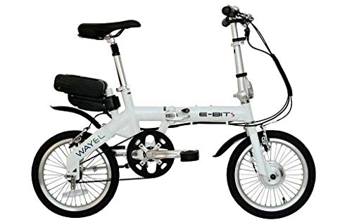Bici elettriches : Wayel E-bit S 36V bicicletta elettrica pieghevole 16" Unisex Freno a cerchione Bianco