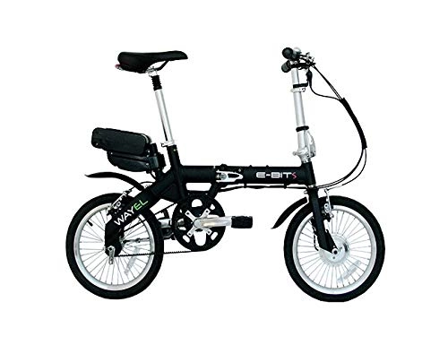 Bici elettriches : Wayel E-bit S 36V bicicletta elettrica pieghevole 16" Unisex Freno a cerchione Nero