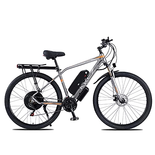 Bici elettriches : WBYY 29" Mountain Bike Elettrica 1000W 48V 13AH Batteria Rimovibile Pendolare 21 velocità Ingranaggi E-Bike per Adulti, Grigio