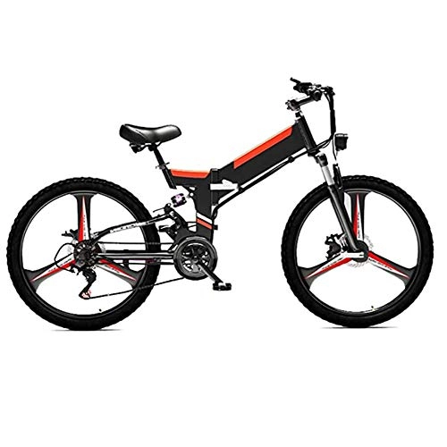 Bici elettriches : Werty Mountain Bike elettrico per adulti 26-pollici pieghevoli completa sospensione mountain bike alimentazione 48V 4800W 10Ah agli ioni di litio E-Bike 21 Speed ​​Gear e modalità di lavoro Tre