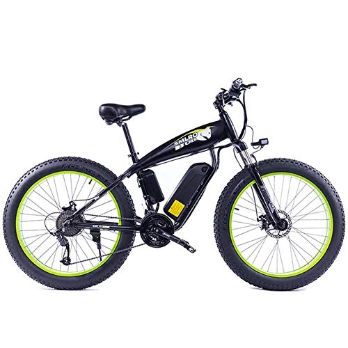 Bici elettriches : WFIZNB 1000W Fat Tire Bici Elettrica E Bici Mountain Bike 26 Pollici Potente Bicicletta Elettrica con Rimovibile 48V 13Ah Batteria al Litio-Iion Biciclette Fuoristrada, Verde