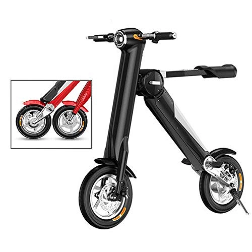 Bici elettriches : Wgw Batteria Portatile da Viaggio, Mini Bicicletta elettrica Pieghevole per Adulti Bicicletta da 36 V, Illuminazione a LED (pu sopportare 180 kg), C