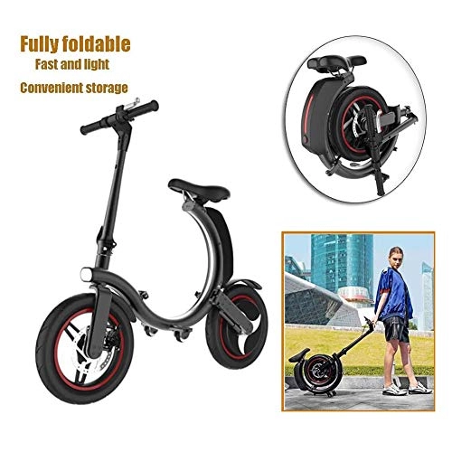 Bici elettriches : WHKJZ Pieghevole Bicicletta Elettrica 250W 36V 6AH City Commuter Bicicletta 14 Pollici Bicicletta Elettrica App Maggiordomo Intelligente con Display LCD Adatto per Adulti E Adolescenti