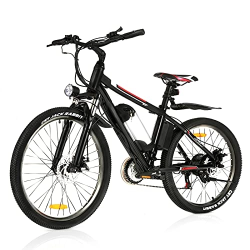 Bici elettriches : Winice Bici Elettriche Mountain Bike 26 Pollici 250W Bicicletta Elettrica con Batteria al Litio Rimovibile da 36V 8Ah, Cambio a 21 Velocità