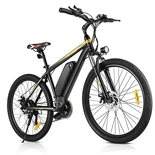 Bici elettriches : Winice Bicicletta Elettrica, Bici Elettrica per Adulti / Uomini / Donne, Mountain Bike Elettrica 26", Batteria da 36V / 10.4Ah, Velocità di 32KPH, 3 Modalità di Lavoro, 45-50KM