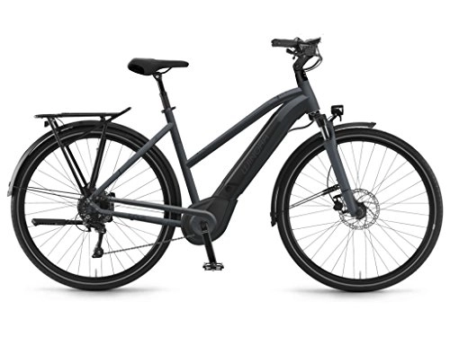 Bici elettriches : Winora E-Bike Sinus i10 unisex CRUISE 500Wh 28'' 10-v grigio opaco Taglia 48 2018 (City Bike Elettriche) / E-Bike Sinus i10 unisex CRUISE 500Wh 28'' 10-s grey matt Size 48 2018 (Electric City Bike)