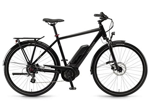 Bici elettriches : Winora E-Bike Sinus Tria 7eco Uomo Active 400Wh 28'' 7v Nero Taglia 52 2018 (City Bike Elettriche) / E-Bike Sinus Tria 7eco Man Active 400Wh 28'' 7s Black Size 52 2018 (Electric City Bike)