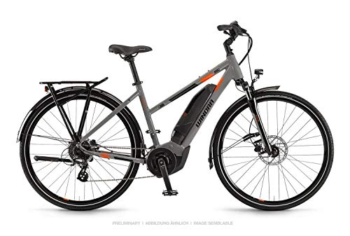 Bici elettriches : Winora Yucatan 8 - Bicicletta elettrica da Donna, 400 Wh, Colore: Grigio, Donna, 48cm