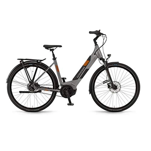 Bici elettriches : Winora Yucatan IR8F 28'' 8v Yamaha 500Wh Grigio Taglia 46 2020 (City Bike Elettriche)