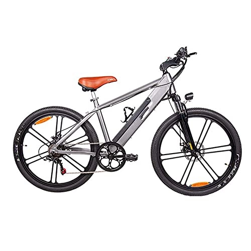 Bici elettriches : WXDP Semovente Mountain Bike elettrica per Adulti, Bici da Corsa Urbana da 26 Pollici E-Bike Ammortizzatore in Lega di Alluminio Forcella Anteriore Batteria al Litio Rimovibile a 6 velocità 48V /