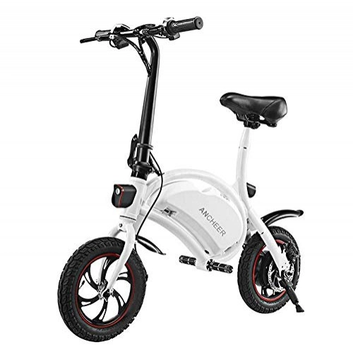 Bici elettriches : WXJWPZ Bicicletta Elettrica Pieghevole Bluetooth (sopra Android 4.3 / iOS 8) Bicicletta Elettrica Pieghevole in Alluminio Bicicletta Elettrica Portatile 20KM Range IPX5 Impermeabile, White