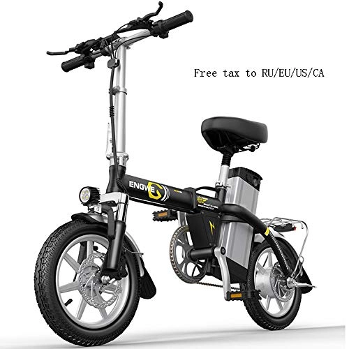 Bici elettriches : WXJWPZ Bicicletta Elettrica Pieghevole Mini Bici Elettrica da 14 Pollici 48V 28A / 32A Batteria Grande LG Ebike 350W Mountain Bike Potente, A