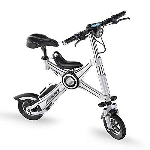 Bici elettriches : WYNBB Adulti Bicicletta Elettrica Pieghevole Mountain Bici Pedalata Assistita City Bike Portatile velocità Fino A 20 Km / h E-Bike da Strada, White