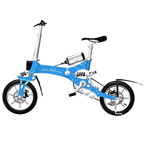 Bici elettriches : WYYSYNXB Lega di Alluminio Bicicletta Elettrica Pieghevoli Mountain Bike 3 Colori Disponibili, Blue