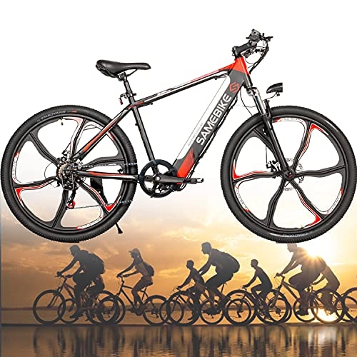 Bici elettriches : WZFANJIJ E-Bike, Bici Elettrica a Pedalata Assistita, Motore Brushless High Speed a 5 velocità da 350W e Batteria da 36 V, 8 Ah, Ruote da 26" e Cambio