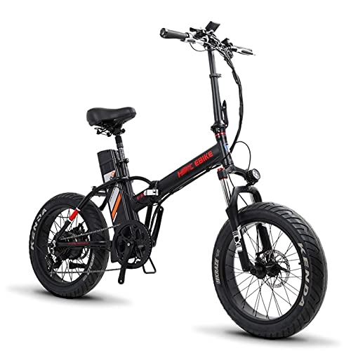 Bici elettriches : WZW 20 Pollici Pieghevole Mini Bicicletta Elettrica 500W 48V13Ah 4.25 Grasso Pneumatico Montagna Ebike Kit 7 velocità Ingranaggi Elettrico Bicicletta per Adulti Uomini Donne