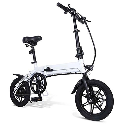 Bici elettriches : XFY Bici Elettrica, 14 Pollici Bicicletta Elettrica Pieghevole - Motore Brushless 250W, Biciclette Comodo e Veloce Pendolarismo per Viaggi di Piacere Fitness Campeggio