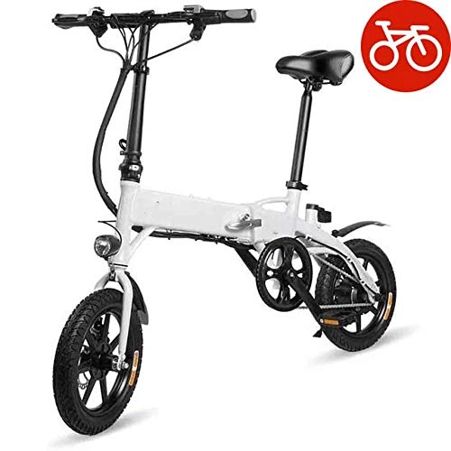 Bici elettriches : XFY Bicicletta Elettrica Piegante a 14 Pollici, 250 W, velocit Massima 25 Km / H, Carico Utile 120 kg, Leggero Adatto per Gli Uomini Donne Citt Pendolarismo