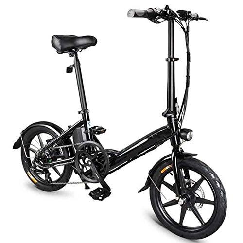 Bici elettriches : XFY Folding Bike, 16 Pollici Portable 250W Alluminio Pieghevole Bicicletta Elettrica, con Cambio Elettrico Assistito a 3 velocit e Batteria al Litio