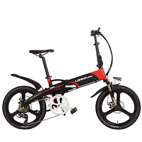 Bici elettriches : XHCP Bicicletta Mountain Bike G660 Bicicletta elettrica Pieghevole da 20 Pollici, Batteria al Litio 48V, Ruota Integrata, con Display LCD Multifunzione, Bicicletta a pedalata assistita