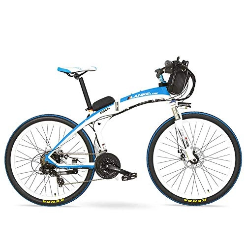 Bici elettriches : XHCP Bicicletta Mountain Bike GP 26 '' 240W E-Bike Bicicletta da Montagna a Piegatura Rapida, Bici elettrica 48V 12Ah Batteria, Forcella Ammortizzata, Freno a Disco Anteriore e Posteriore