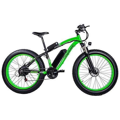 Bici elettriches : XHCP Bicicletta Mountain Bike MX02 26 Pollici Fat Bike, 21 velocit Bicicletta elettrica, 48V 17Ah Batteria di Grande capacit, Forcella bloccabile, 5 Pedali Assist