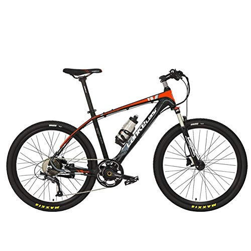 Bici elettriches : XHCP Bicicletta Mountain Bike T8 26 Pollici Cool E Bike, Sistema sensore di Coppia a 5 Gradi, 9 velocit, Freni a Disco Olio, Forcella Ammortizzata, Bici elettrica a pedalata assistita
