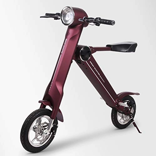 Bici elettriches : Xiuxiu Ruote da 12 Pollici Leggero e in Alluminio Bici Pieghevole Elettrico, Motore Hub 240W, Altoparlanti Bluetooth e Schermo LCD
