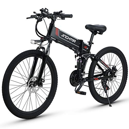 Bici elettriches : XXCY R3 Bicicletta Elettrica Pieghevole 500w 48v 10.4ah 26"Display LCD per e-Bike con velocità Passo 5 Livelli (Nero)