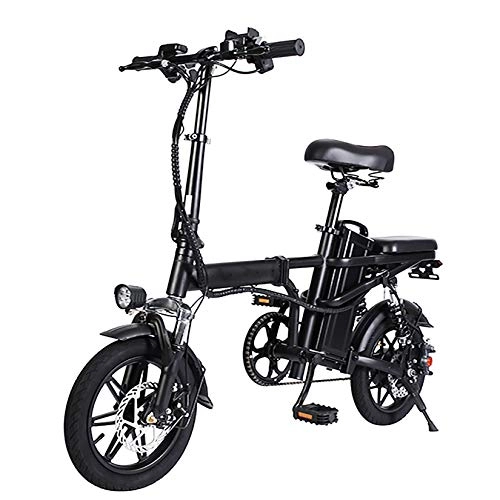 Bici elettriches : XXZ Bicicletta elettrica, 14 Pollici, Smart Folding Portatile, 48V, 8Ah, Batteria al Litio E-Bike E-Bike Pieghevole