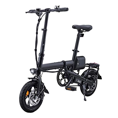 Bici elettriches : XXZ Bicicletta Elettrica Pieghevole, 250W 25km / h 12 Pollici Uomini Donne Mountain Bike 36V 5.2AH Batteria al Litio Freno a Disco