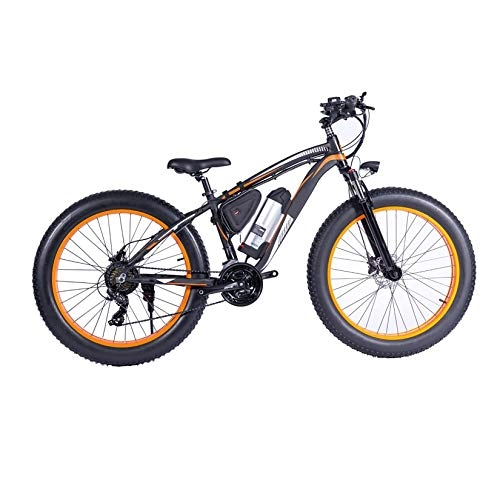 Bici elettriches : XXZ Bicicletta Elettrica Pieghevole da 26 Pollici con Ruote Larghe Motore da 350W Mountain Bike in Alluminio 36 V Batteria Litio Bici da Spiaggia Neve per Adulti