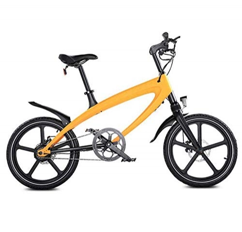 Bici elettriches : XXZQQ Adulti elettrica Bicicletta elettrica della Bici di Montagna con 36V agli ioni di Litio Smart Meter Bluetooth Audio Telaio in Alluminio 250W Potente Motore da 20 Pollici, Giallo