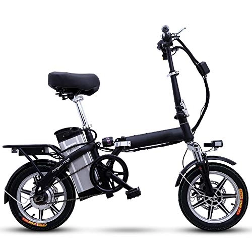 Bici elettriches : Y.A Bicicletta elettrica Pieghevole Bicicletta elettrica Pieghevole Mini Scooter Adulto Batteria al Litio da Donna Piccola Batteria da 48V14 Pollici