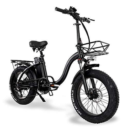 Bici elettriches : Y20 Bicicletta elettrica per adulti Ruota da 20 pollici Pieghevole E-bike Mountain Bike 4.0 pneumatico grasso Bici neve (Standard, 20Ah)
